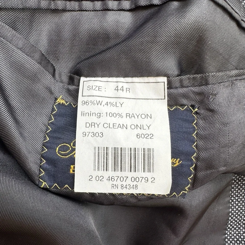 Brooks Brothers Gray Sports Coat Blazer Jacket Mens 44R Brooksease Wool
